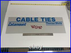 Thomas & Betts Cable Ties Sign Vintage Hardware Store Display 24x7.5 Rare