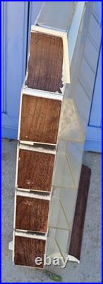 Timex Water Resistant Calendar Watch Display Case Four-shelf Vintage Mid-Century