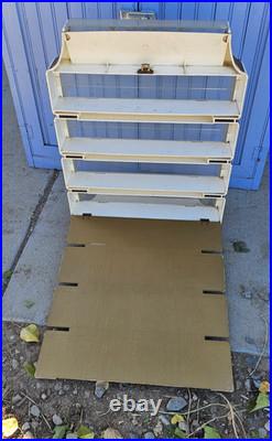 Timex Water Resistant Calendar Watch Display Case Four-shelf Vintage Mid-Century