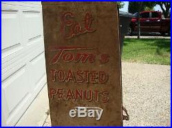 Tom's Toasted Peanuts Display Cabinet Original Vintage