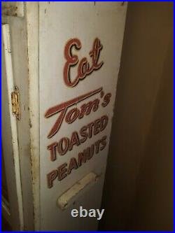 Tom's Toasted Peanuts Display Cabinet Vintage 1940's 1950's Country Store