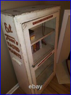 Tom's Toasted Peanuts Display Cabinet Vintage 1940's 1950's Country Store
