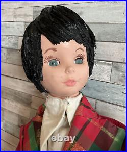 Tri State Industries Bronx NY Vtg 2'9 Animated Store Display Doll Christmas