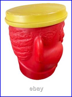 Unusual Vintage Blow Mold Circus Candy Container Popcorn Store Display Clown