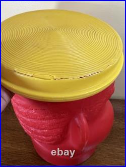 Unusual Vintage Blow Mold Circus Candy Container Popcorn Store Display Clown
