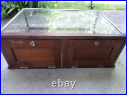 VICTORIAN Walnut Showcase Country General Store Counter Top Display ANTIQUE