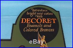 VINTAGE 1920's FULLER DECORET PAINT STORE ADVERTISING COUNTER DISPLAY SIGN