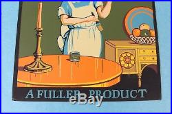 VINTAGE 1920's FULLER DECORET PAINT STORE ADVERTISING COUNTER DISPLAY SIGN