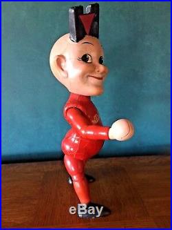VINTAGE 1930's CAMEO HAPPY THE HOTPOINT MAN GE ADVERTISING, WOOD JOINTED DOLL