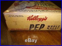 Vintage 1946 Kelloggs Pep Cereal Box Superman And The Pirates Comic On Back