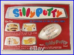 VINTAGE 1960's CASE of SILLY PUTTY STORE DISPLAY with 12 ea SILLY PUTTY MOC