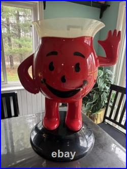 VINTAGE 1970s STORE DISPLAY KOOL-AID MAN 3 FOOT TALL RED ADVERTISING SIGN