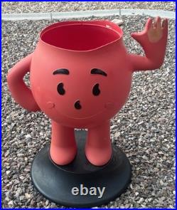 VINTAGE 1970s STORE DISPLAY KOOL-AID MAN 3 FOOT TALL RED ADVERTISING SIGN