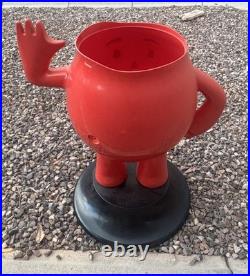 VINTAGE 1970s STORE DISPLAY KOOL-AID MAN 3 FOOT TALL RED ADVERTISING SIGN
