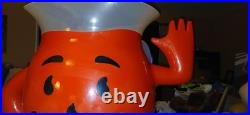 VINTAGE 1970s STORE DISPLAY KOOL-AID MAN STANDING 3 FOOT TALL RED PITCHER