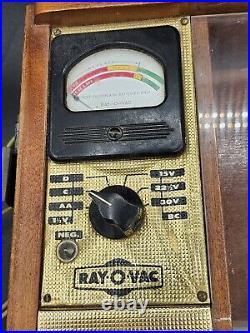 VINTAGE 50s RAY-O-VAC BATTERY STORE COUNTER DISPLAY RACK WITH TESTER WORKING