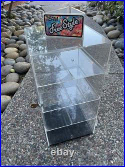 VINTAGE 90s SUNGLASSES ACRYLIC COUNTER STORE ROTATING CASE DISPLAY FREESTYLE USA