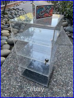 VINTAGE 90s SUNGLASSES ACRYLIC COUNTER STORE ROTATING CASE DISPLAY FREESTYLE USA