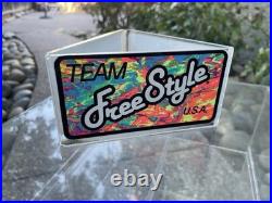 VINTAGE 90s SUNGLASSES ACRYLIC COUNTER STORE ROTATING CASE DISPLAY FREESTYLE USA