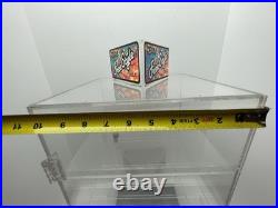 VINTAGE 90s SUNGLASSES ACRYLIC COUNTER STORE ROTATING CASE DISPLAY FREESTYLE USA