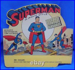VINTAGE ACME SUPERMAN Movie Style CARD BOARD STORE DISPLAY 1948 RARE