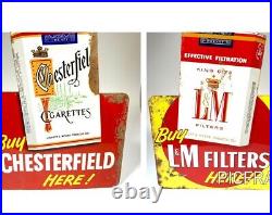 VINTAGE ADVERTISING Double Sided CHESTERFIELD And L&M STORE FLANGE SIGN