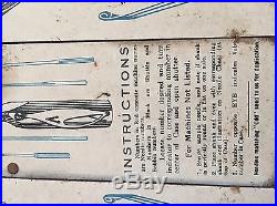 Vintage Antique Boye Sewing Machine Needles & Shuttles Metal Store Display Case