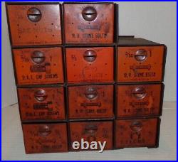 VINTAGE DORMAN ADD-A-BIN 11 DRAWERS CABINET STORAGE AUTOMOTIVE AD Store Display