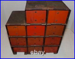 VINTAGE DORMAN ADD-A-BIN 11 DRAWERS CABINET STORAGE AUTOMOTIVE AD Store Display