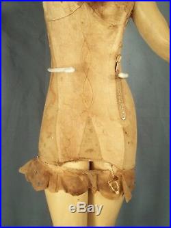 VINTAGE EARLY 20th C. TABLE TOP FLEXEES GIRDLE DISPLAY ADVERTISING MANNEQUIN