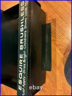 VINTAGE Esquire Brushless Shoe Polish Arthur Godfrey Store Counter Metal Display