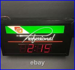 VINTAGE FUJI FILM CAMERAS LIGHTED ADVERTISING SIGN With DIGITAL CLOCK ANALOG FILM