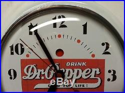 Vintage Ge / Telechron Dr Pepper Ice Cream Parlor-diner-store Display Clock