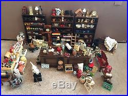 Vintage General Store Dollhouse Display Shelves Counter Miniatures Large Lot