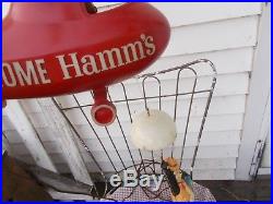 VINTAGE- HAMM'S BEER HELICOPTER DISPLAY With PARACHUTE BEARS MOTORIZED