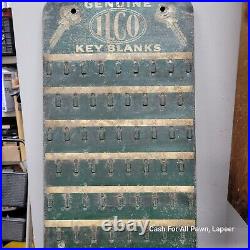 VINTAGE ILCO KEY ADVERTISING METAL DISPLAY SIGN HARDWARE STORE 36x11.5 MANCAVE