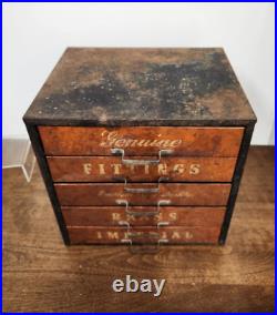 VINTAGE IMPERIAL FITTINGS FIVE DRAWER STORE DISPLAY WithCONTENTS