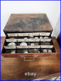 VINTAGE IMPERIAL FITTINGS FIVE DRAWER STORE DISPLAY WithCONTENTS