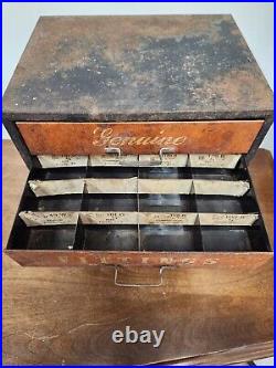 VINTAGE IMPERIAL FITTINGS FIVE DRAWER STORE DISPLAY WithCONTENTS