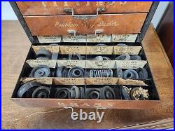 VINTAGE IMPERIAL FITTINGS FIVE DRAWER STORE DISPLAY WithCONTENTS