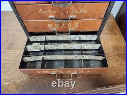 VINTAGE IMPERIAL FITTINGS FIVE DRAWER STORE DISPLAY WithCONTENTS