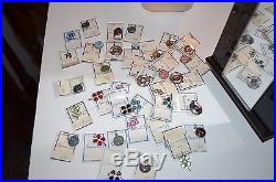 Vintage Lot Sterling Silver Charms & Jewelry Store Counter Display Case 925