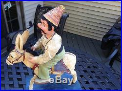 Vintage Mechanical Electric Automaton Working Store Display Nodder Man On A Mule