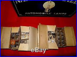 VINTAGE NATIONAL MAZDA AUTO LAMP BULB DISPLAY WithBULBS EDISON GE ANTIQUE GAS OIL