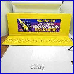 VINTAGE NOS MONROE SHOCK DISPLAY RACK With LIGHT GAS SERVICE STATION IN ORIG BOX