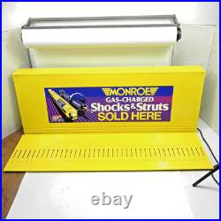 VINTAGE NOS MONROE SHOCK DISPLAY RACK With LIGHT GAS SERVICE STATION IN ORIG BOX