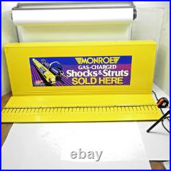 VINTAGE NOS MONROE SHOCK DISPLAY RACK With LIGHT GAS SERVICE STATION IN ORIG BOX