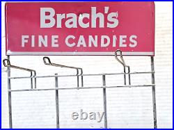 VINTAGE Original Brach's Fine Candies Wire Retail Store Display Rack 25x13x9