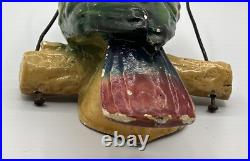 VINTAGE POLL PARROT SHOES Advertising Store Sign Plaster Parrot