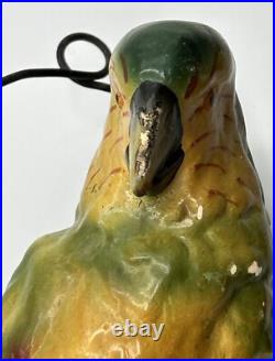 VINTAGE POLL PARROT SHOES Advertising Store Sign Plaster Parrot